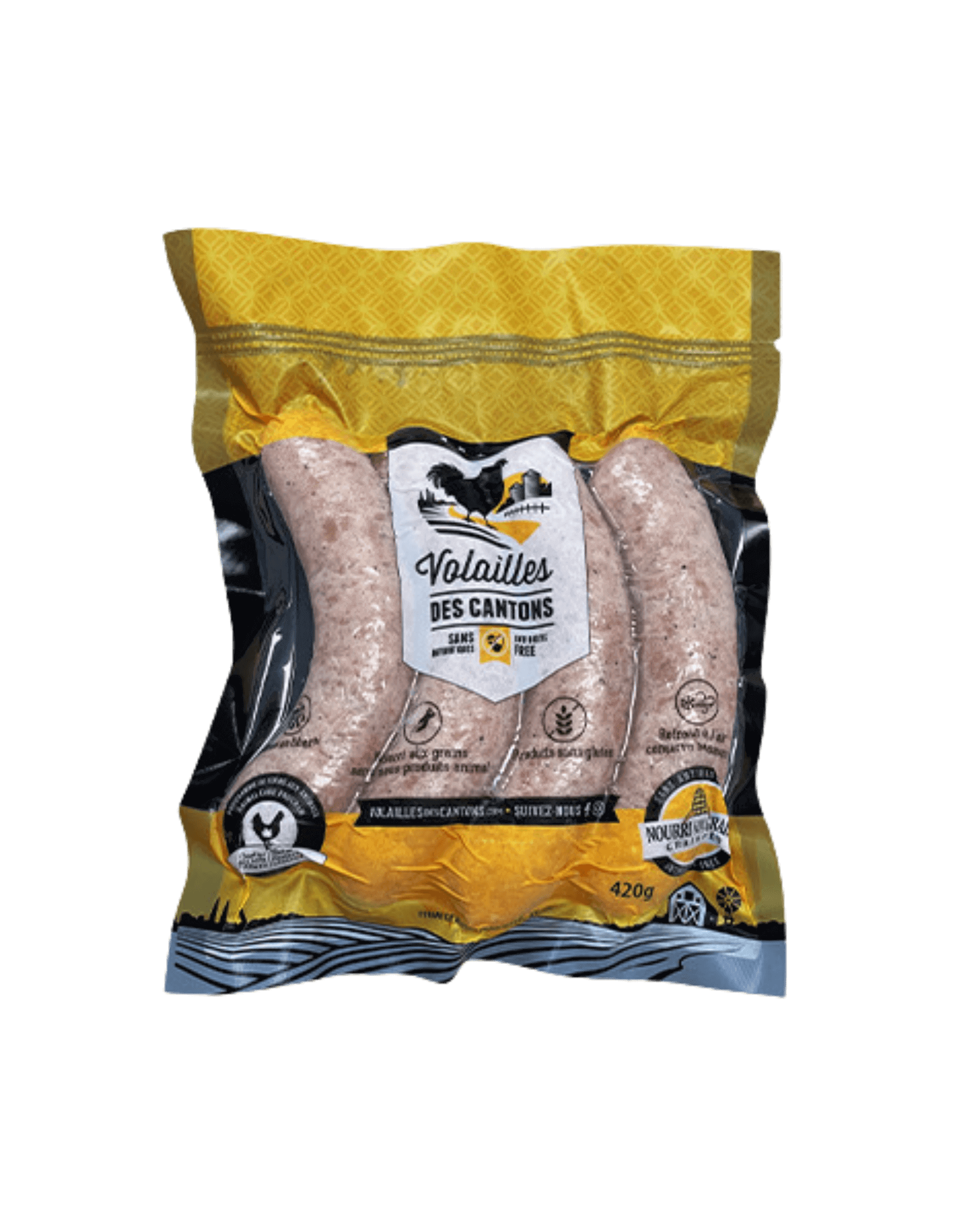Saucisse Poulet Nature (Sel/Poivre)